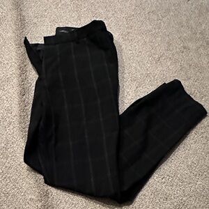 H&M Men's Dark Plaid Dress Pants